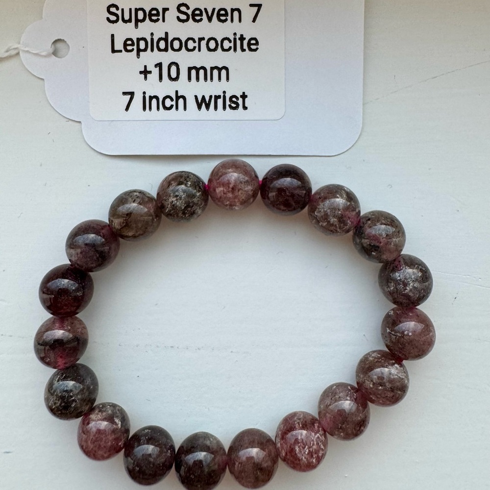 Super Seven Lepidocrocite Bracelet - Purple and Brown